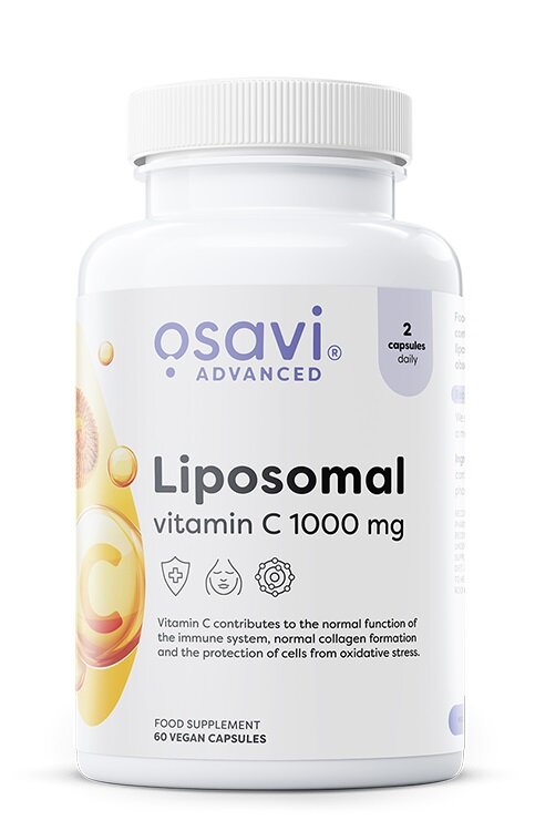 Osavi Liposomal Vitamin C 1000mg Wspiera Odporność Organizmu i Układ Nerwowy 60 Kapsułek