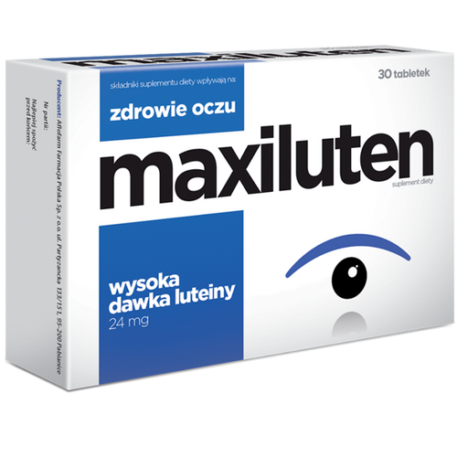 Maxiluten na Zdrowe Oczy z Wysoką Dawką Luteiny 30 Tabletek