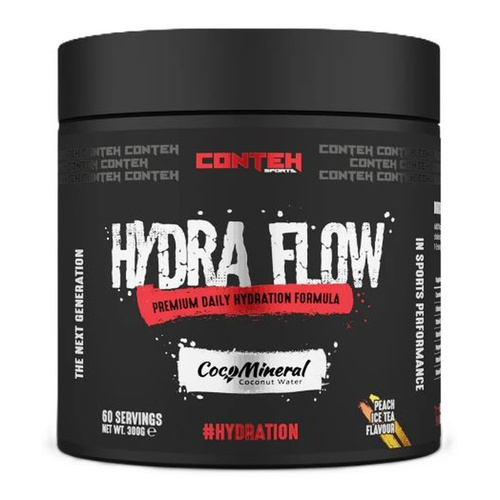 Conteh Sports Hydra Flow Brzoskwiniowa Mrożona Herbata Elektrolity w Proszku na Codzienne Nawodnienie 300g
