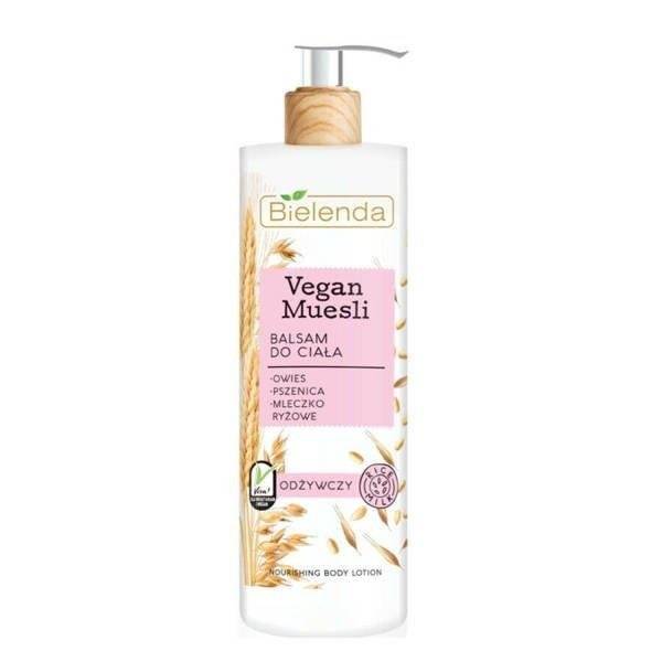 Bielenda Vegan Muesli Nourishing Body Balm with Oats Wheat and Rice Milk for Dry Skin 400ml