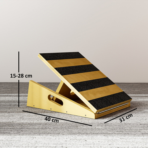 SPORTNOW Portable Slant Board, Adjustable Incline Board Calf Stretcher with Extra Side-Handle Design for Home Gym