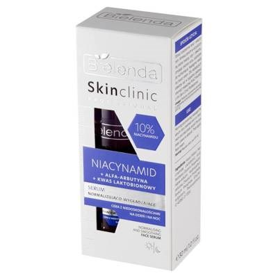 Bielenda Skin Clinic Professional Niacynamid Serum Normalizująco-Wygładzające dla Skóry z Niedoskonałościami na Dzień i Noc 30ml