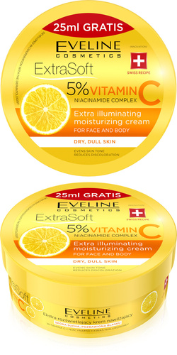 Eveline Extra Soft Brightening Moisturising Cream with Vitamin C and Niacinamide 200ml