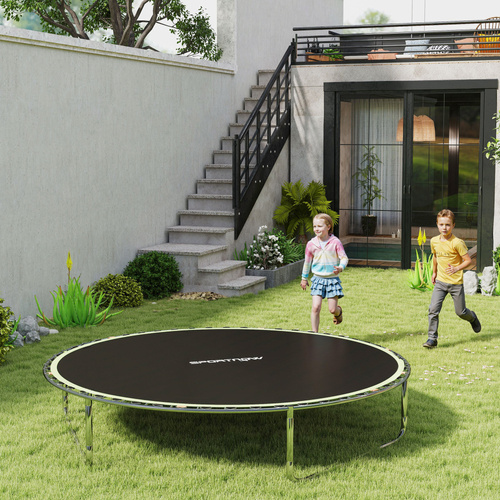 SPORTNOW Trampoline Replacement Mat with Spring Pull Tool, 42 V-Hooks, for 8ft Trampoline using 14cm Springs, Green