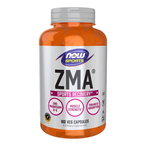 Now Foods ZMA Sports Recovery Wspomaga Mięśnie i Układ Nerwowy 180 Kapsułek