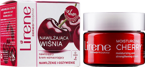 Lirene Nawilżająca Wiśnia Wzmacniający Krem na Dzień i na Noc 50ml
