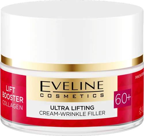 Eveline Lift Booster Collagen Ultra Liftingujący Krem-Wypełniacz Zmarszczek 60+ na Dzień i na Noc 50ml