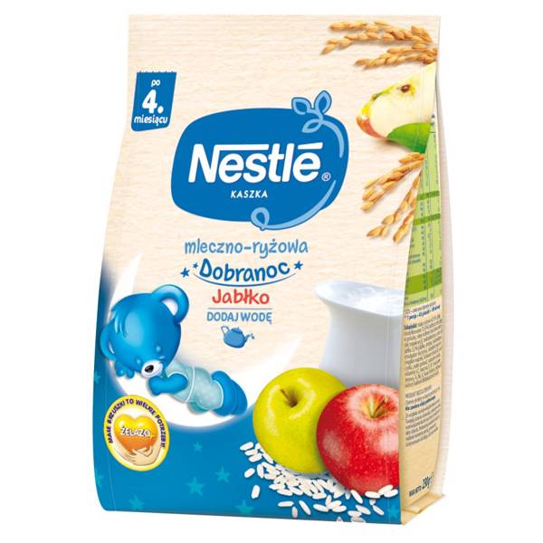 Nestle Goodnight Milky Apple Flavoured Rice Porrige for Babies after 4th Month 230g