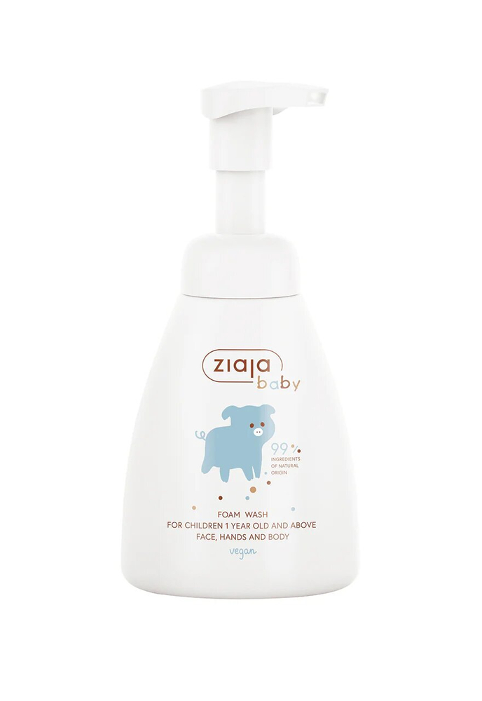 Ziaja Baby Pianka do Mycia Buzi, Rączek i Ciała dla Dzieci 1+ 250ml