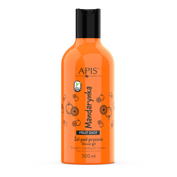 Apis Fruit Shot Shower Gel with Freeze-Dried Mandarin 500ml