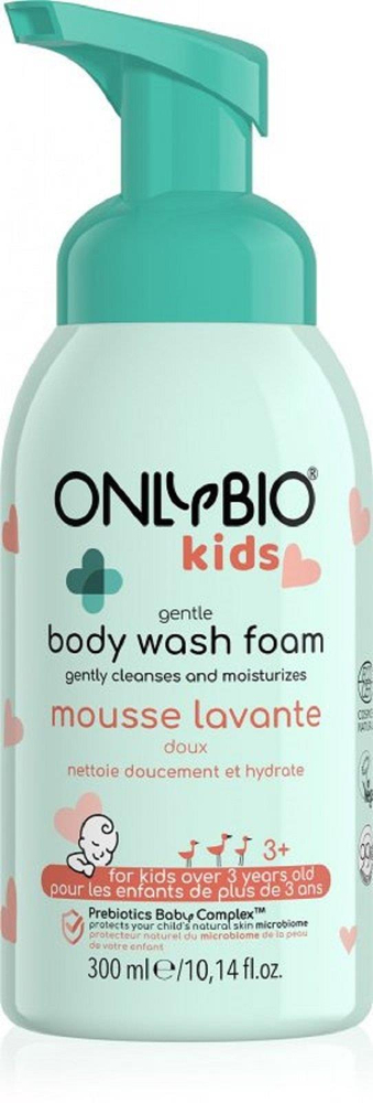 OnlyBio Baby Gentle Body Wash Foam for 3 Years Old Children for Sensitive and Delicate Skin 300ml