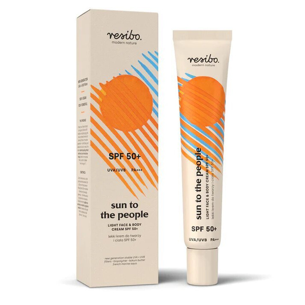 Resibo Sun To The People Lekki Krem do Twarzy i Ciała SPF50+ 50ml