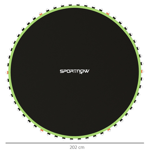 SPORTNOW Trampoline Replacement Mat with Spring Pull Tool, 42 V-Hooks, for 8ft Trampoline using 14cm Springs, Green