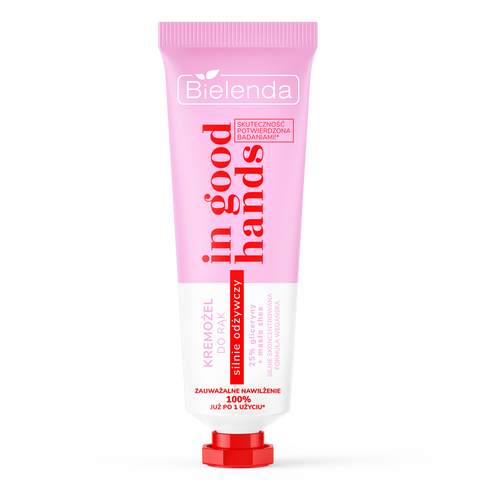 Bielenda In Good Hands Wegański Kremożel do Rąk Silnie Odżywczy 25% Gliceryny i Masło Shea 50ml