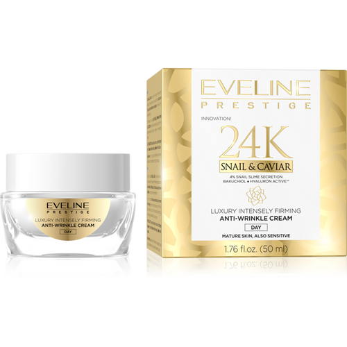 Eveline Prestige 24K Snail & Caviar Anti-Wrinkle Day Cream for Mature Skin 50ml