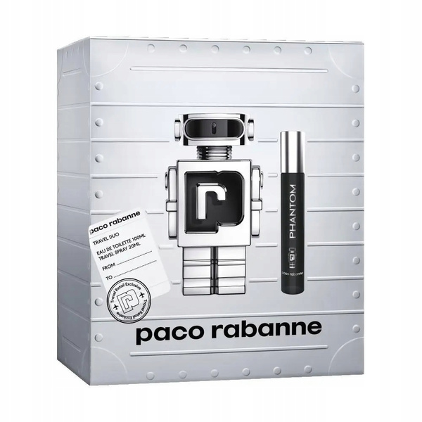Paco Rabanne Phantom Woda Toaletowa 100ml EDT Woda Toaletowa 20ml EDT Zestaw dla Mężczyzn 1 Sztuka