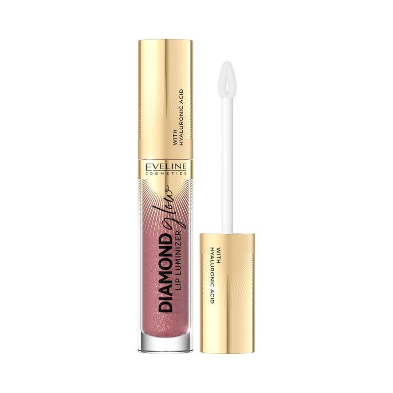 Eveline Diamond Lip Glow Lip Gloss with Hyaluronic Acid No. 11 Rose Nude 4.5ml