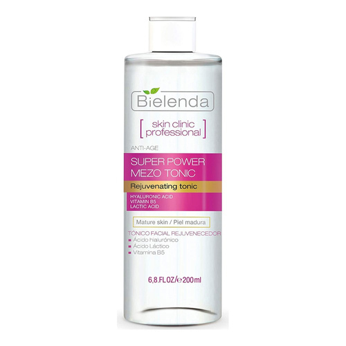 Bielenda Skin Clinic Rejuvenating Face Toner with Lactic and Hyaluronic Acid for Mature Skin 200ml
