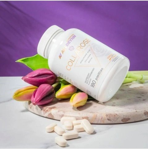 AllNutrition AllDeynn Fish Collarose Kolagen Rybi Wzbogacony Kwasem Hialuronowym Witaminą C i Biotyną 180 Tabletek