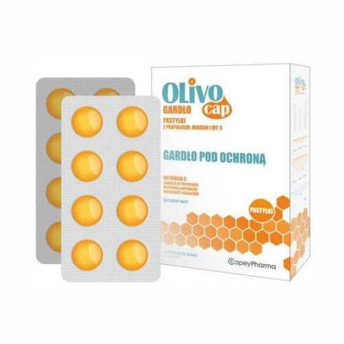 Olivo Cap Throat Lozenges with Propolis Honey & Vit. C 16 Lozenges