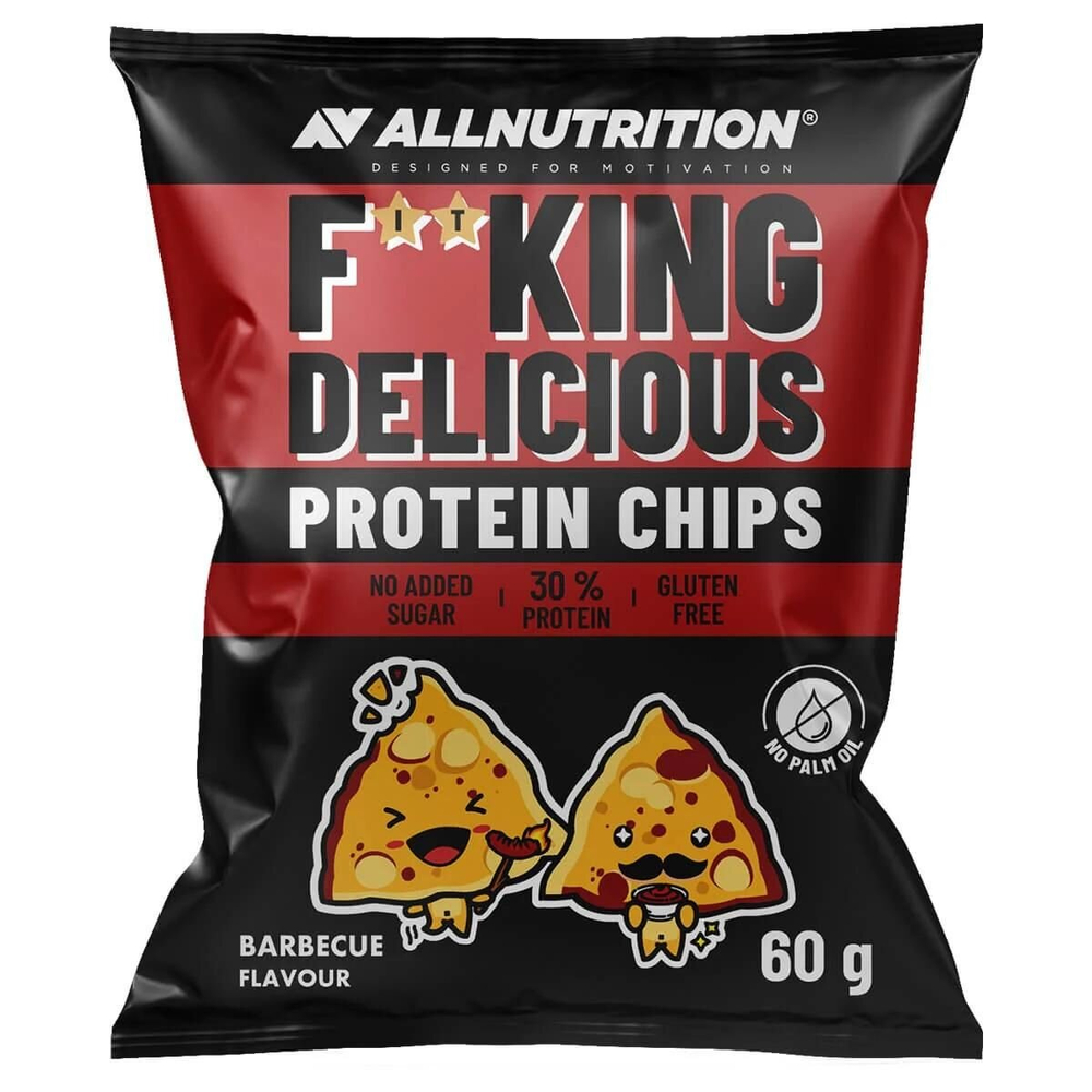 Allnutrition Fitking Delicious Protein Chipsy z Dodatkiem Białka Grochu Barbecue 60g