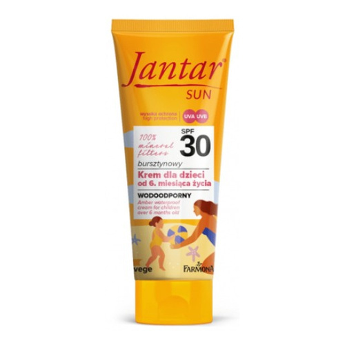 Jantar Sun Bursztynowy Wodoodporny Krem z Filtrem Mineralnym SPF 30 dla Dzieci 50ml