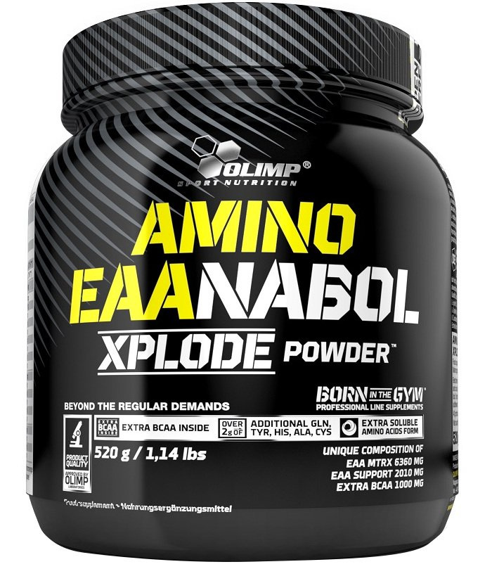 Olimp Nutrition Amino EAA Xplode Essential Amino Acids for Athletes with an Ice Tea Peach Flavour 520g
