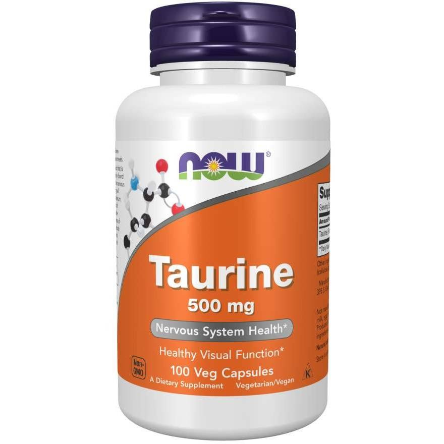 Now Foods Taurine 500mg Supports Healthy Vision 100 Capsules