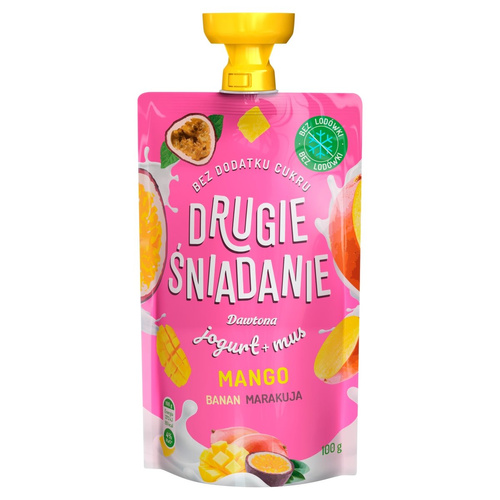 Dawtona Second Breakfast Yoghurt + Mango Mousse with Banana + Passion Fruit 100g