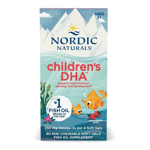 Children's DHA, 250mg Omega-3 Strawberry - 90 mini softgels