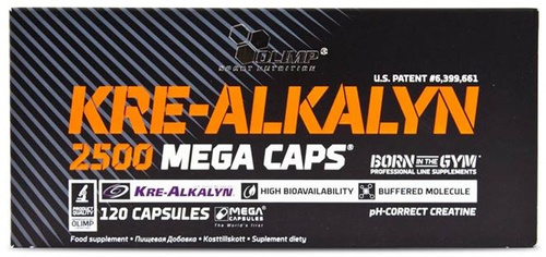 Olimp Kre-Alkalyn 2500 Mega Caps Buforowana Kreatyna na Siłę 120 Kapsułek