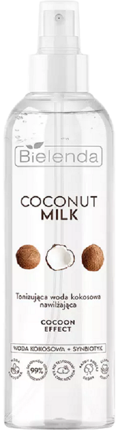 Bielenda Coconut Milk Toning Coconut Water Moisturizing Cocoon Effect for All Skin Types 200ml