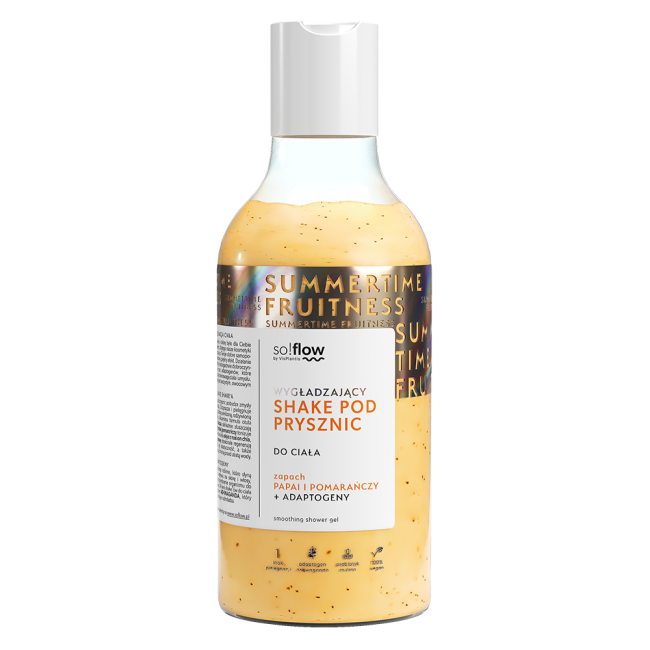 So!Flow Wygładzający Shake pod Prysznic Papaja i Pomarańcza z Adaptogenami 400ml Best Before 06.12.25