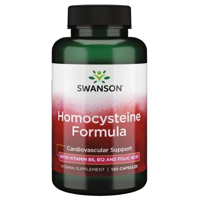 Swanson Homocysteine Formula na Wsparcie Homocysteiny 120 Kapsułek