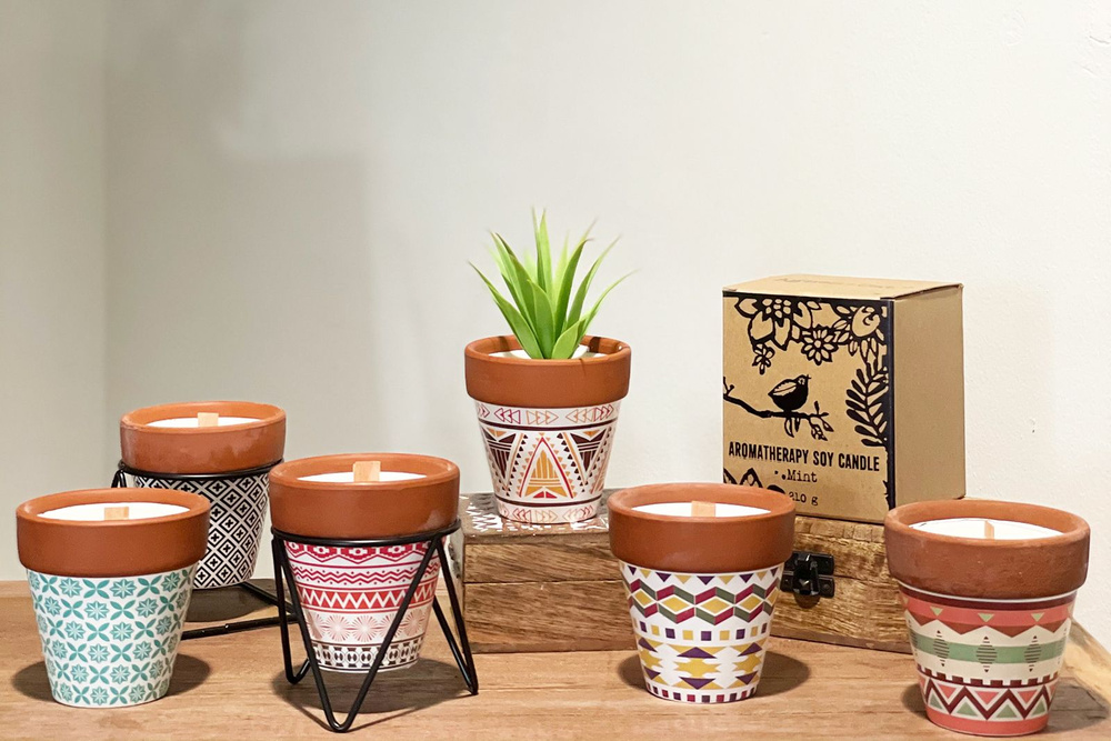 Agnes + Cat Herb Garden Candles - Mint