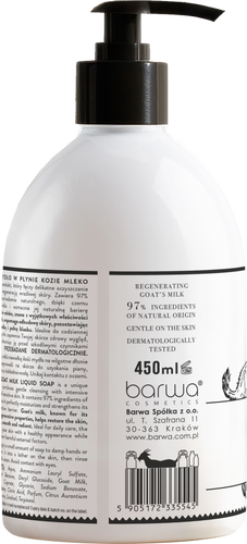 Barwa Pure Calm Kozie Mleko Regenerujące Mydło w Płynie 450ml