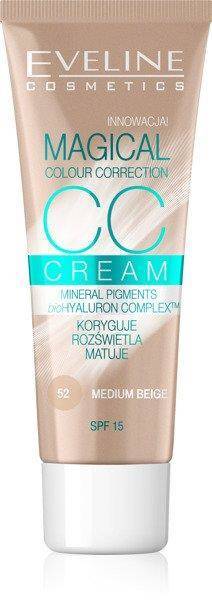 Eveline Magical Colour Correction Krem CC z SPF15 do Twarzy 52 Medium Beige 30ml