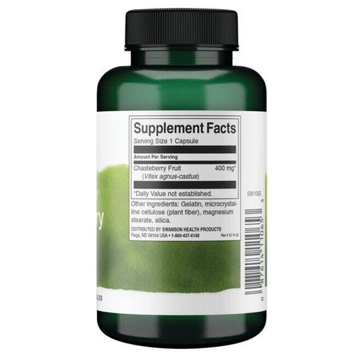 Swanson Chasteberry 400mg for Women's Hormonal Support 120 Capsules