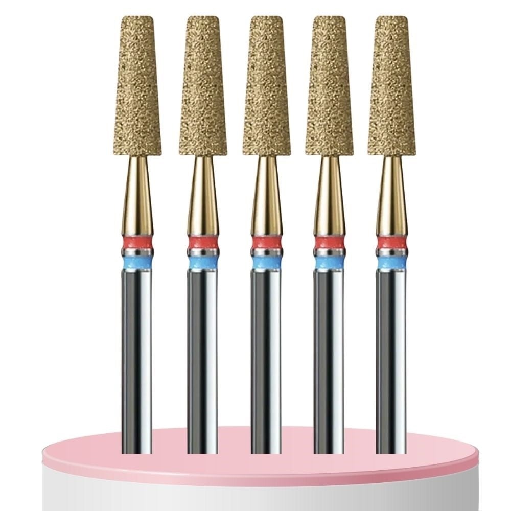 IQ Nails 2in1 Duo Diamond Nail Drill Bits Cut Cone 3.1mm 5 pcs
