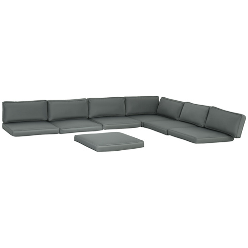 Outsunny Set of 14 Dining Set Cushions - Grey