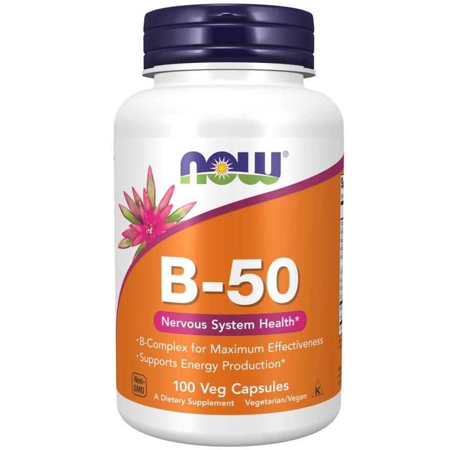 Now Foods Vitamin B-50 Supports Nervous System 100 Capsules