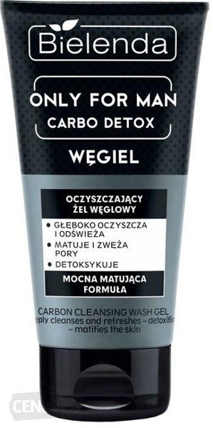 Bielenda Only For Men Carbo Detox Cleansing Mattifying Face Carbon Gel 150g