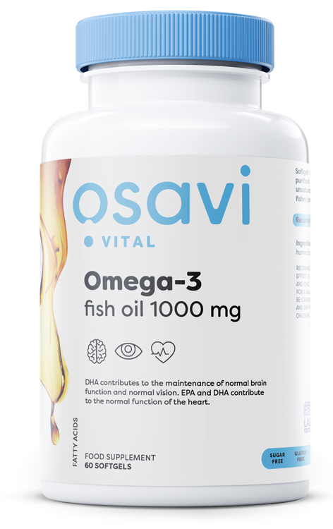 Osavi Omega-3 Fish Oil Molecularly Distilled 1000mg 60 Softgels