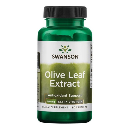 Swanson Ekstrakt z Liści Oliwki 750mg na Odporność i Ciśnienie 60 Kapsułek