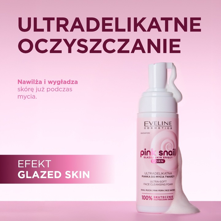 Eveline Pink Snail Ultradelikatna Pianka do Mycia Twarzy 150ml