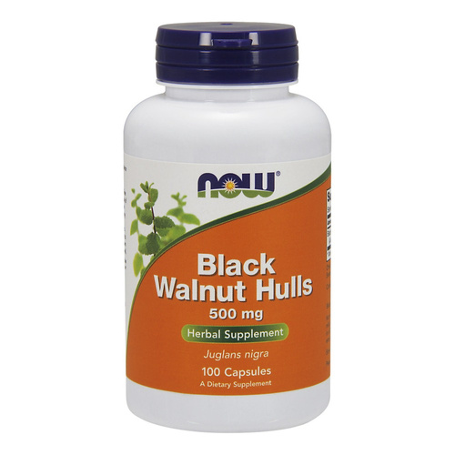 Black Walnut Hulls, 500mg - 100 caps