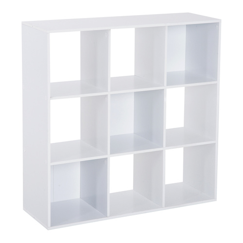 HOMCOM Nine-Cube Storage Shelf - White