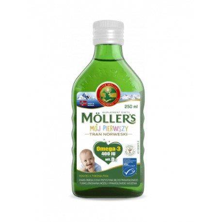 Moller's Tran dla Dzieci Norweski pow. 4 tygodnia życia z Witamina D3 250ml