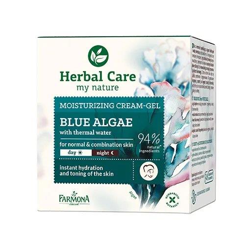 Herbal Care Moisturising Face Cream-Gel with Blue Algae and Thermal Water 50ml