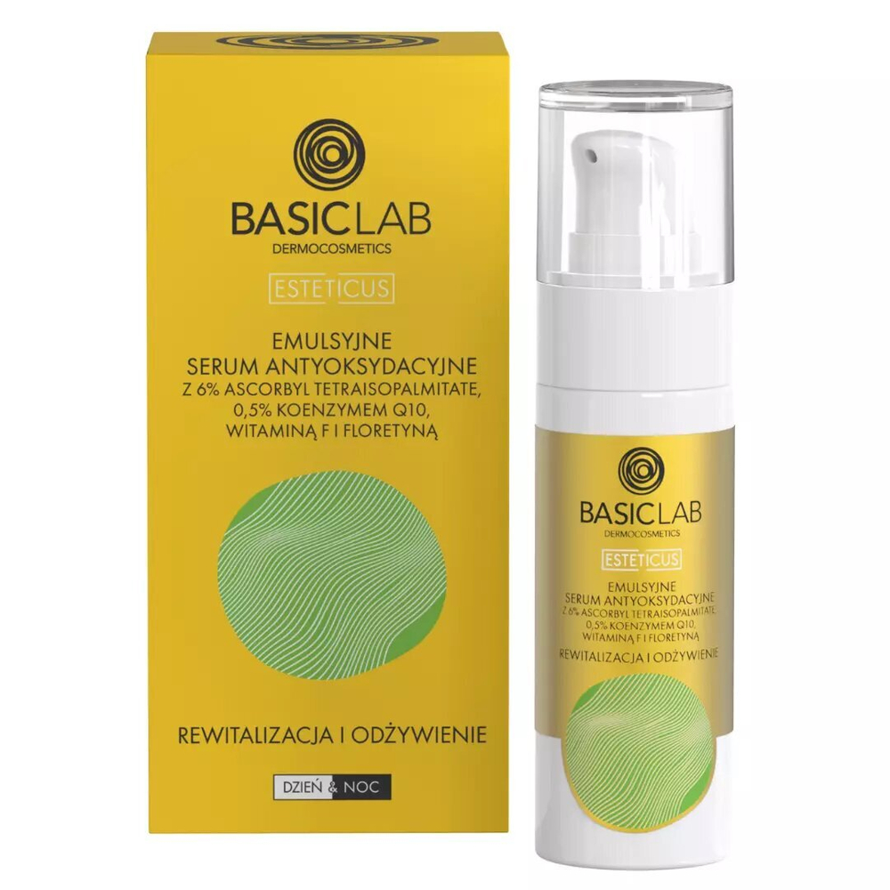BasicLab Emulsyjne Serum Antyoksydacyjne z 6% Witaminą C 30ml
